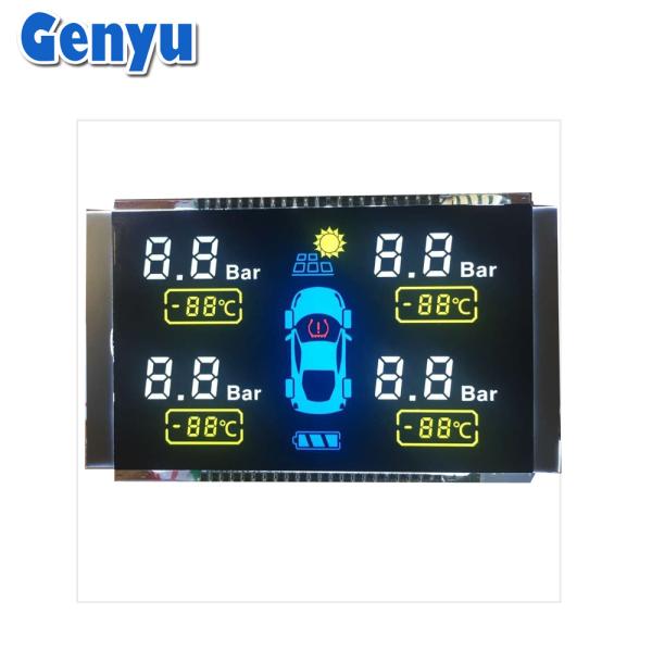 Cheap VA Segmented LCD Display Black Screen Module COB+PIN For Car Tire Pressure for sale