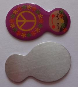 China smile cute girl  pin badge, new design metal gift badge ,printing badge sticker, on sale