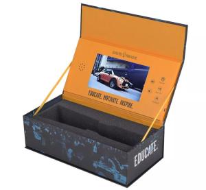 Best LCD Advertising video box, customized print 7 inch LCD video display gift box with customized EVA inlay wholesale