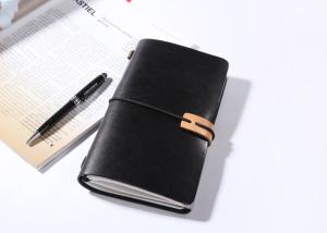N52-L Black Leather Bound Notebook Refillable Leather Journal