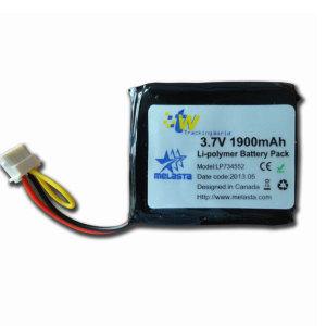 Cheap 1900mAh 3.7V Rechargeable Lithium Polymer Battery Pack for sale