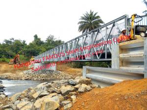 China Military Modular Steel Bridge , Construction Pre-engineered Prefab Pedestrian Bridge Across River on sale