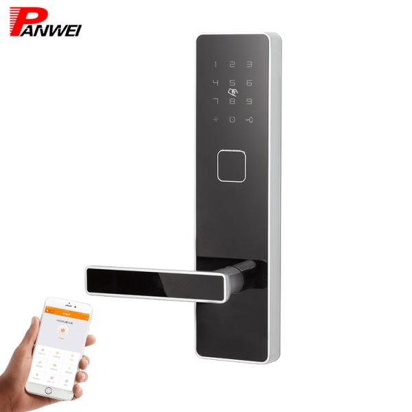 Cheap CNC Aluminium Digital Front Door Lock , Card Door Lock Card Access System Anti Theft for sale