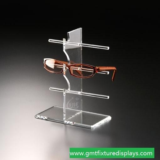 Cheap Customized Clear Acrylic Eyewear Counter Display Stand Plexiglass Sunglasses Display Rack for sale