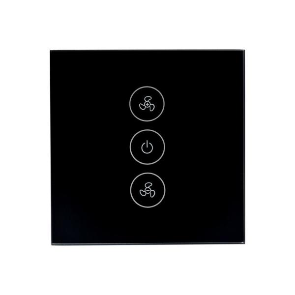 Cheap Glomarket Eu Standard Wifi Smart Ceiling Fan Switch With Touch Panel Interruptor App Remote Control Switch for sale