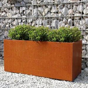 China Corten Steel Rectangular Planters Box on sale