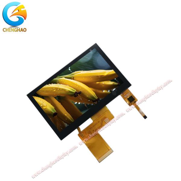 Cheap 4.3 Inch IPS LCD Display Wide Viewing Angle TFT LCD Capacitive Touchscreen with 24-bit Parallel RGB Interface and Touch Panel Interface for sale