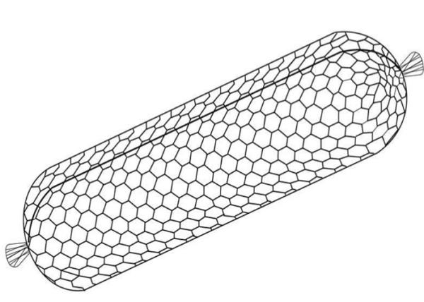 Cheap 60×80mm Deep Water Sack Gabion Rapid Flow Hexagonal Hole for sale
