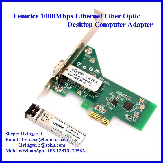 Cheap 1 Gbps Ethernet Fiber to the Desktop PC Network Adapter, SFP Slot, PCI Express x1 NIC Card for sale