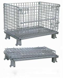 Workshop Metal Wire Mesh Cages , Galvanized Wire Folding Wire Container