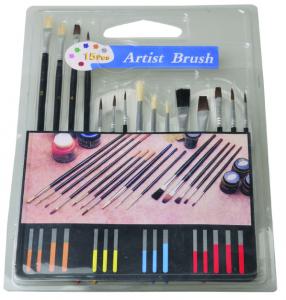 Best Slim Long Handled Paint Brushes , Personalised Paint Brush Set T With Plastic Palette wholesale