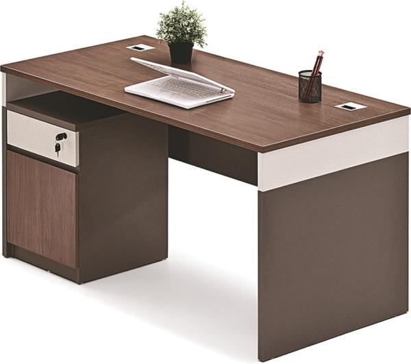 Cheap 1.2 / 1.4M Wooden Office Computer Table E1 Grade MFC Desktop Computer Table for sale