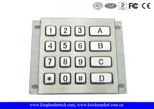 Best Rugged Waterproof Vandalproof Backlit Metal Keypad Stainless Steel Keypad wholesale