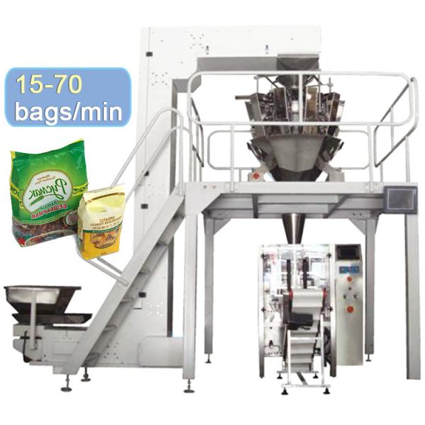 Cheap Multifunctional Automated Packaging Machine PLC Control For Fried Food for sale