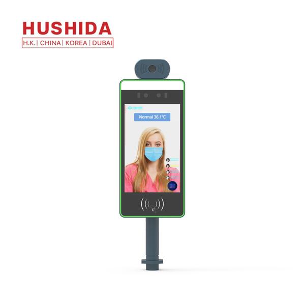 Cheap Binocular Camera Face Temperature Machine , 8Inch Face Recognition Access Control for sale