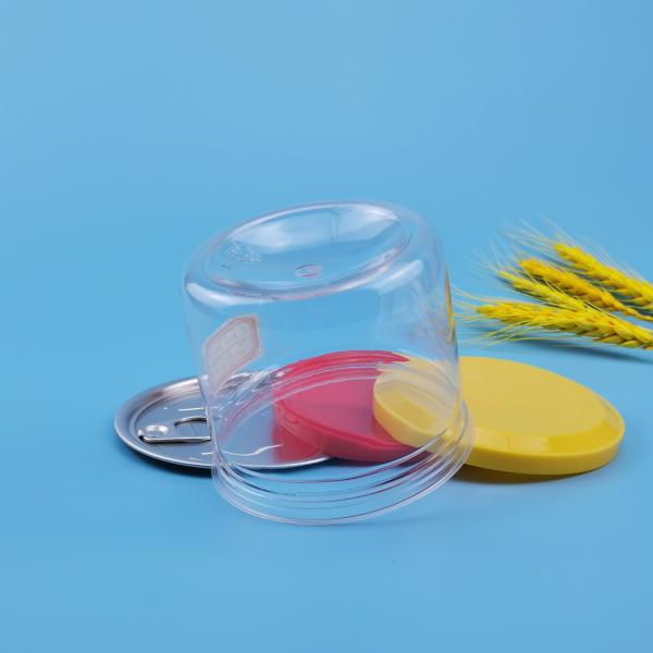 Cheap 340ML Peanuts Plastic Food Cans With Aluminum Easy Open End for sale