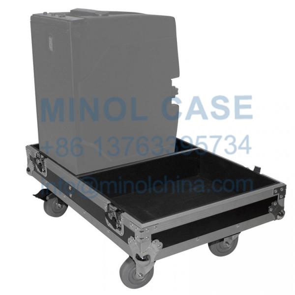 Cheap Aluminum Line Array Speaker Flight Case With 4 Inch Wheels For Two RCF HDL 10-A Active Line Array Speakers for sale