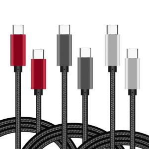 Data Sync Head Nylon Braided Usb C Quick Charge Cable