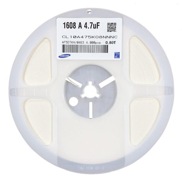 Cheap CL10A475KO8NNNC Ceramic SMT SMD Chip Capacitor MLCC 4.7uF+/-10% 16V X5R 0603 for sale