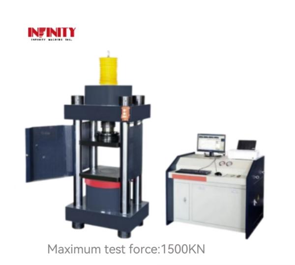 Cheap Micro Electro-hydraulic Servo Compression Testing Machine with 1500KN Test Force for sale