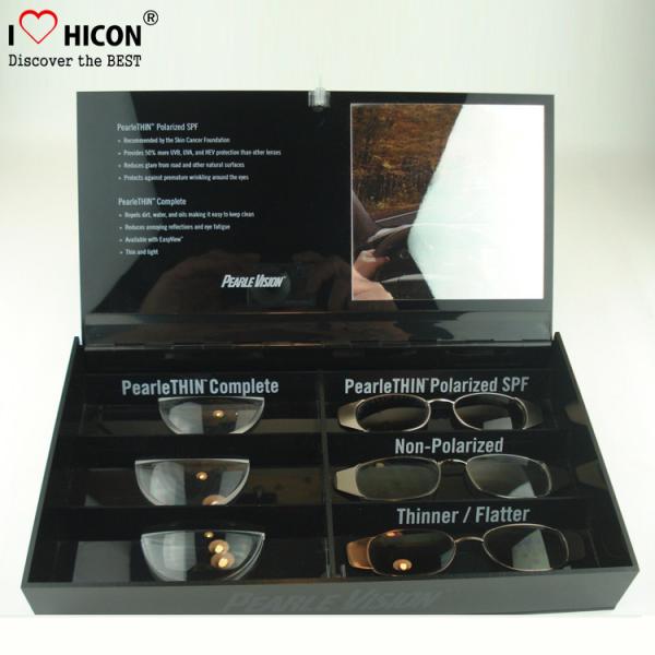 Cheap Black Acrylic Sunglasses Display Case Countertop Visual Glasses Store Display Showcase for sale