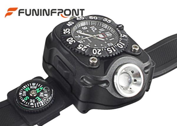Cheap Micro USB Rechargeable CREE LED Torch  Wrist Watch Flashlight for Outdoor Sports for sale