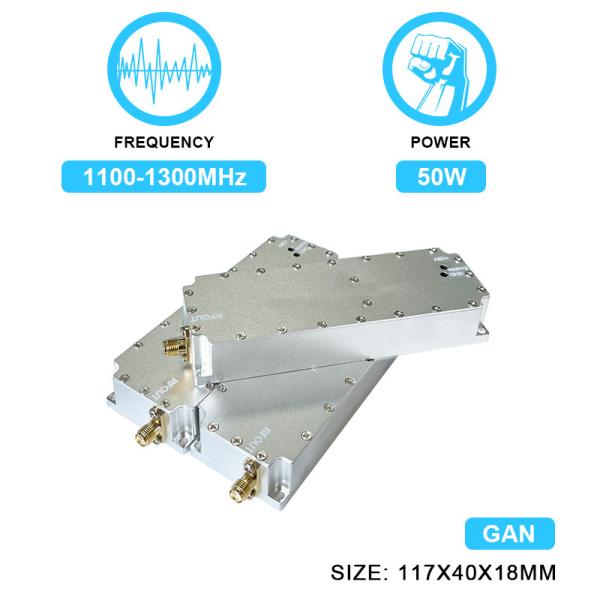 Cheap 50W 1100-1300MHz PA Power Amplifier Signal Blocking Device Anti Drone Fpv Uav Drones Module with GaN and Isolation Protector for sale