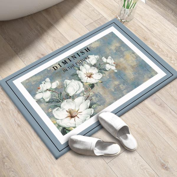 Cheap Crystal Velvet Small Non Slip Bath Mat 50*80cm Bath Rug Runner for sale