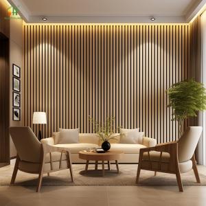 China High Quality Waterproof Fireproof Interior Wall Decoration Panel Acoustic Panel Wooden Sound Isolation Slat Wall Panel on sale