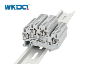 Best JSTTB 4 Spring Terminal Block Connector Grey Color High Grade Two Conductors wholesale