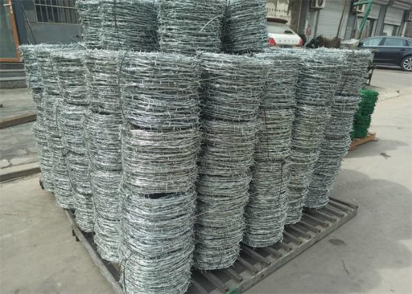 Cheap Silver Zinc Coated Barbed Wire , Galvanized Razor Wire High Strength for sale