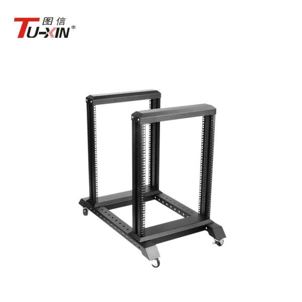 Cheap Data Center Open Frame Network Rack , 19 Inch 15U 4 Post Network Rack for sale