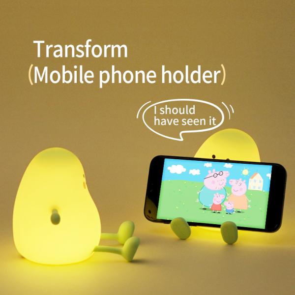Cheap New Small Green Mango Night Light Mango Timing With Sleeping Silicone Light Creative Gift Atmosphere Pat LED Light for sale