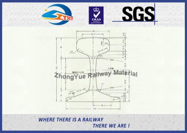 Cheap GB Standard P38KG GB38 Railway Steel Rail Track According GB2585-2007 Tram Rails for sale