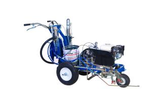Cold Paint Spraying Road  Line Marking Machine Double Guns 12L Max Marking Speed 2-6m/Min