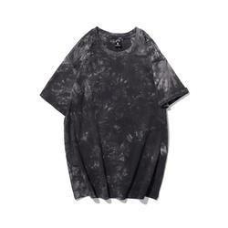 Best                  Customize Women&prime;s Tee Cotton Tie Dye T-Shirt Plain Oversized Black T-Shirts with 280GSM for Girl              wholesale
