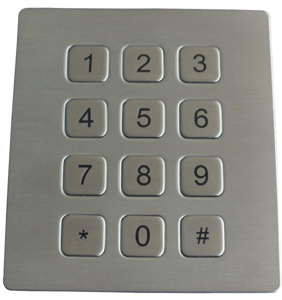 Cheap 16 Keys Scrachproof Ps2 Metal Keypads Durable With 4 Holes Top Mounting Version for sale