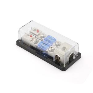 2 Way Car Fuses Box Holder 8GA Input Output AFS Mini ANL Fuse Block for 60A Fuse with LED Indicator