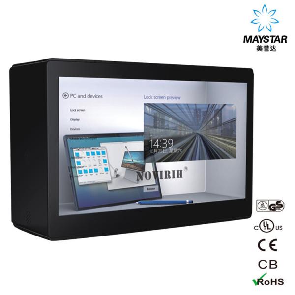 Cheap Auto Sensor Transparent LCD Showcase , See Through LCD Panel Anti Radiation for sale