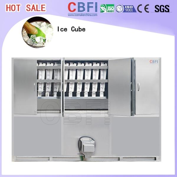 Cheap Commercial Ice Maker / Ice Cube Making Machine With PLC Central Program Control for sale
