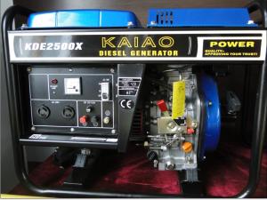 China 2kva Open Frame Diesel Powered Portable Generators Lightweight Model NO.KDE2500X on sale