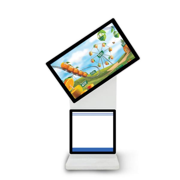 Cheap Rotating Digital Poster Touch Screen Monitor Floor Stand , High Resolution Digital Kiosk Display for sale