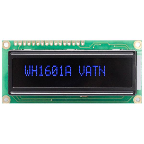 Cheap 16*1 Character Monochrome SPI Interface Wide Temperature VATN LCD Module for sale