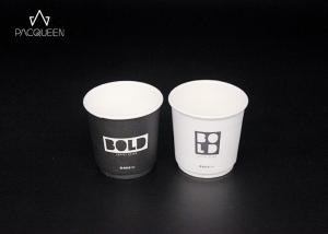 China Full Ink Coverage Black White Disposable Drinking Cups Eco Friendly For Hot Drinks on sale