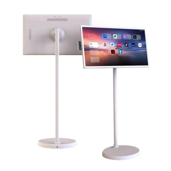 Cheap Android OS Smart Digital Kiosk Touch Screen Wireless Movable Built In Battery 32 Inch for sale