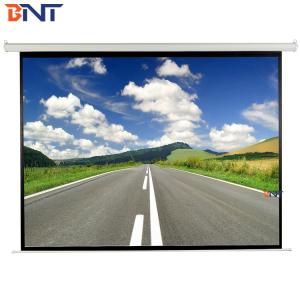 China Electric Motorized Projector Screen 120 Inch , 4 3 Format Remote Projector Screen on sale