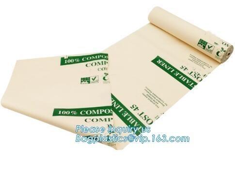 Cheap Compostable Disposable Biodegradable Plastic Custom Printed Flat Garbage Bag, compostable bags heavy duty 25KG for sale