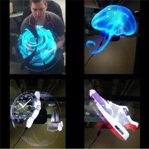 China Electronic Hologram Projector 3D LED Holographic Advertising Display Fan 42cm Diameter on sale