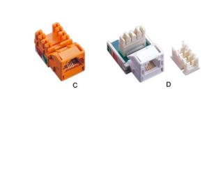 Best UTP 90 Degree CAT3 RJ11 Keystone Jack , Dual IDC Type RJ45 Modular Jack CAT 3 wholesale