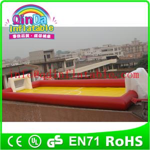 China QinDa Inflatable football court water inflatable soap soccer field bubble soccer fields on sale